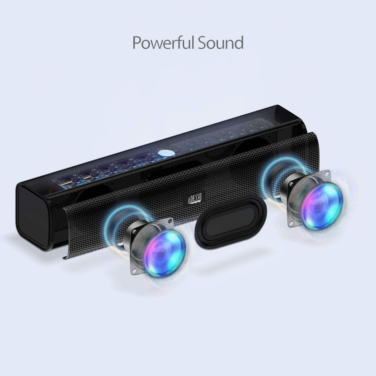 Adesso Xtream S5 USB Sound Bar Speaker for PC Desktop 5W x 2 - Dealtargets.com