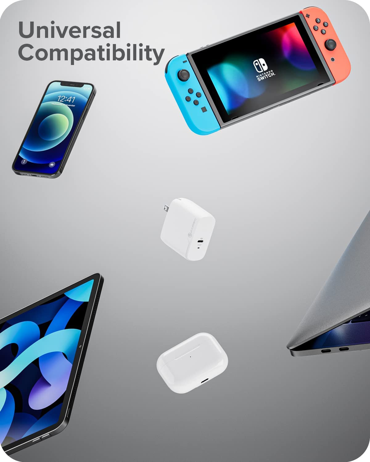 ALOGIC 65W USB-C Wall Charger with GaN Fast Technology, PD Power Delivery 3.0 Charger for Fast Charging Compatible with MacBook Pro/Air M1, iPad, iPhone 13/13 Pro Mini, Galaxy, Pixel 6 pro & More. - Dealtargets.com