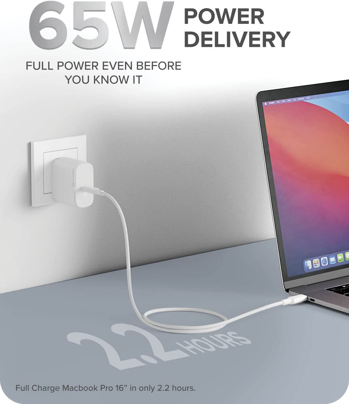 ALOGIC 65W USB-C Wall Charger with GaN Fast Technology, PD Power Delivery 3.0 Charger for Fast Charging Compatible with MacBook Pro/Air M1, iPad, iPhone 13/13 Pro Mini, Galaxy, Pixel 6 pro & More. - Dealtargets.com