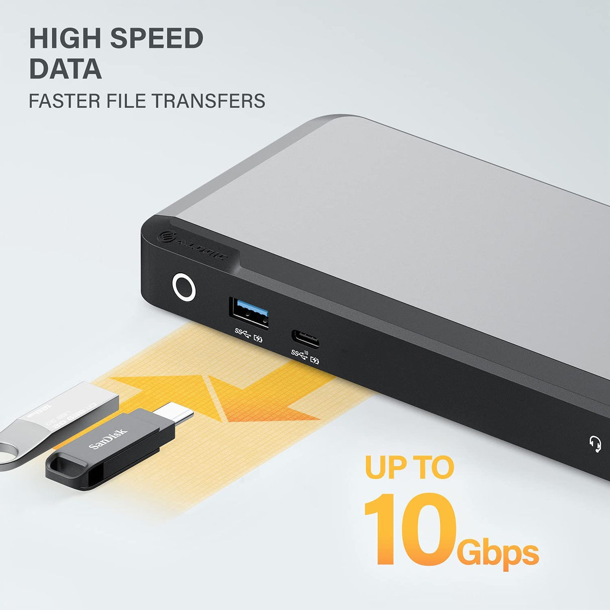 ALOGIC Dual 4K Display Universal Docking Station DX2 with 65W Laptop Compatible with Mac and Windows, 2x4K@60Hz DisplayPort,1xUSB-C 10G (with Fast Charging),3xUSB-A 5G, Audio, Ethernet - Dealtargets.com