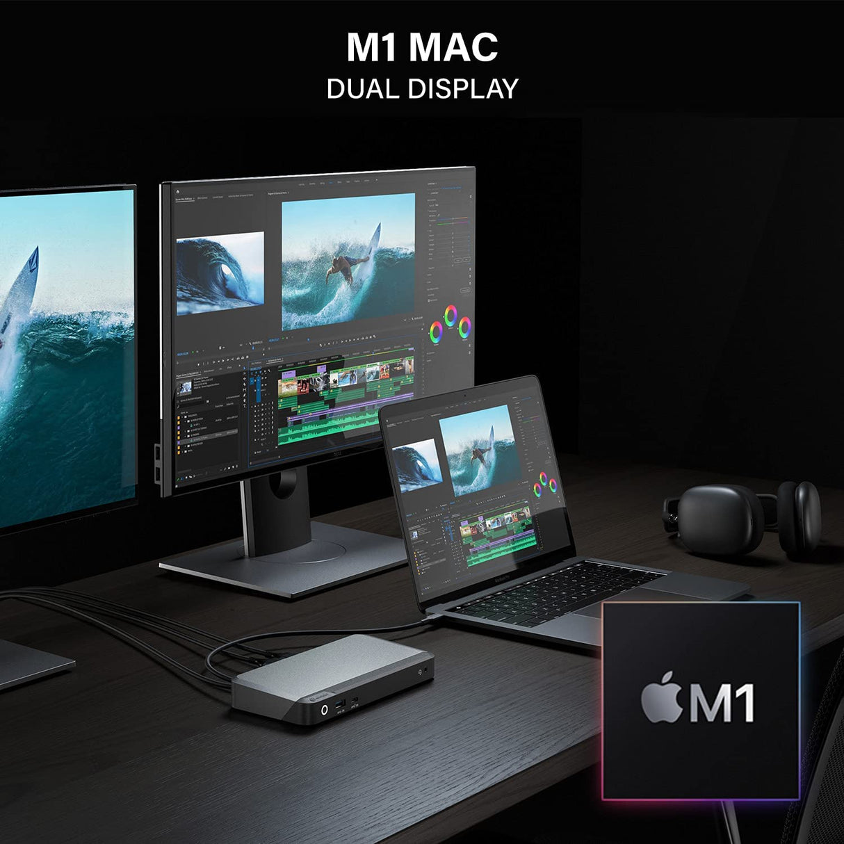 ALOGIC Dual 4K Display Universal Docking Station DX2 with 65W Laptop Compatible with Mac and Windows, 2x4K@60Hz DisplayPort,1xUSB-C 10G (with Fast Charging),3xUSB-A 5G, Audio, Ethernet - Dealtargets.com