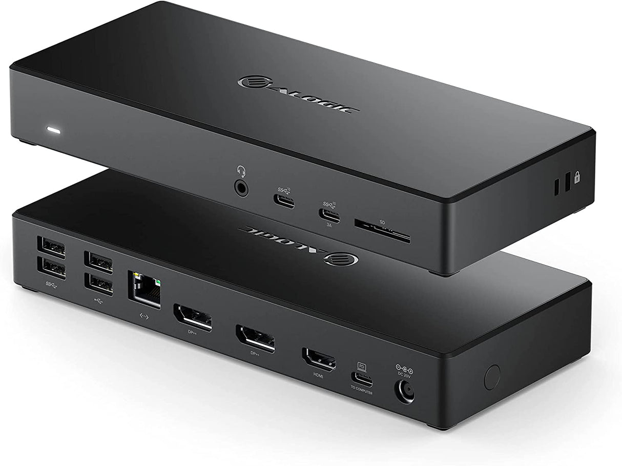 ALOGIC MA3-Triple Display Docking Station, USB-C Dock with 100W PD (Laptop Charging), 2xDisplayPort, HDMI, 2xUSB-C 3.1 Gen 2,2xUSB-A 3.1 Gen1,2xUSB-A 2.0,Audio Jack,Ethernet,SD Card Reader. - Dealtargets.com