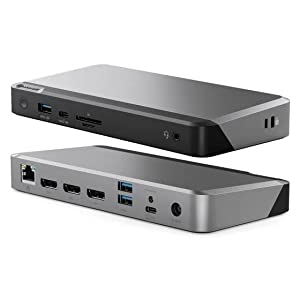 ALOGIC MX3 4K Triple Display 11-in-1 Docking Station with 100W Laptop Charging for windows, 3x DisplayPort, 3x USB-A, USB-C, 3.5mm TRRS Audio/Microphone Jack, RJ45 Ethernet, SD & Micro SD Card Reader. - Dealtargets.com
