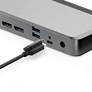 ALOGIC MX3 4K Triple Display 11-in-1 Docking Station with 100W Laptop Charging for windows, 3x DisplayPort, 3x USB-A, USB-C, 3.5mm TRRS Audio/Microphone Jack, RJ45 Ethernet, SD & Micro SD Card Reader. - Dealtargets.com