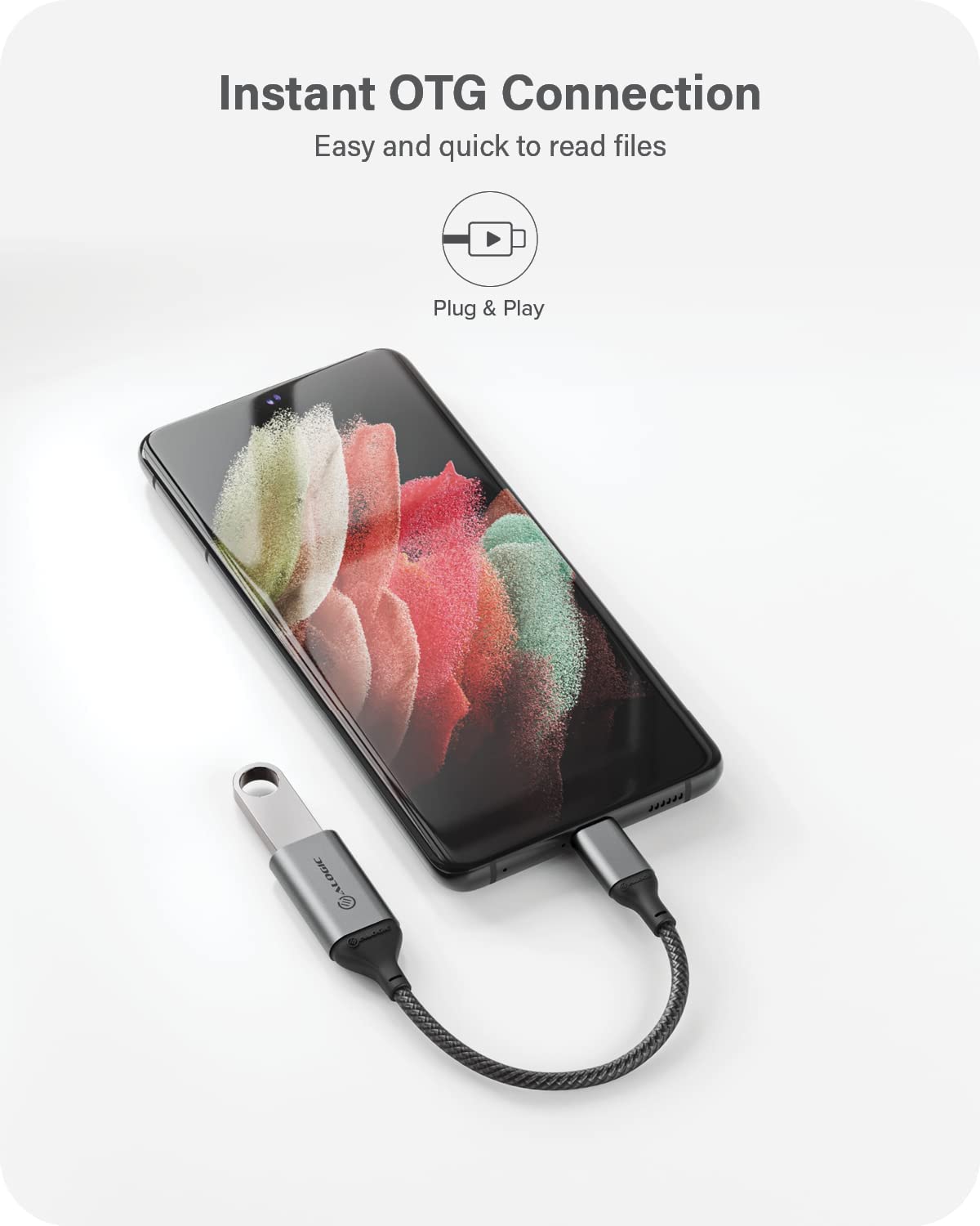 ALOGIC Super Ultra USB 3.1 USB-C to USB-A Adapter - 15 cm - Space Grey - Dealtargets.com