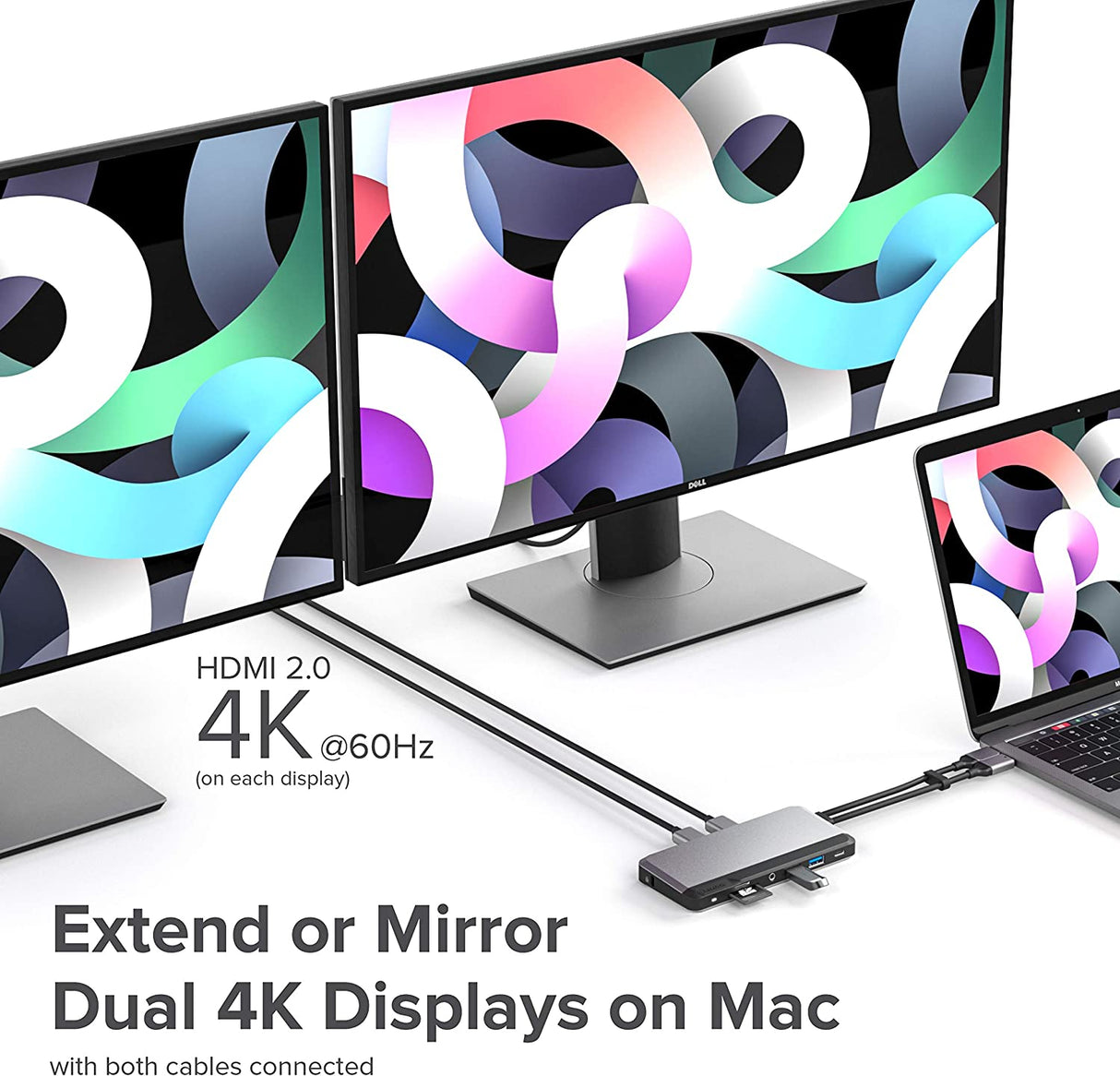 ALOGIC USB-C 10-in-1 Super Dock, Dual Display- 4K@60HZ, 2 HDMI, USB C (100W PD & Data 5G), 3.5MM Jack, ETHERNET Port, Micro/SD Card, 100W PD for MacBook PRO/AIR, XPS and More - Dealtargets.com