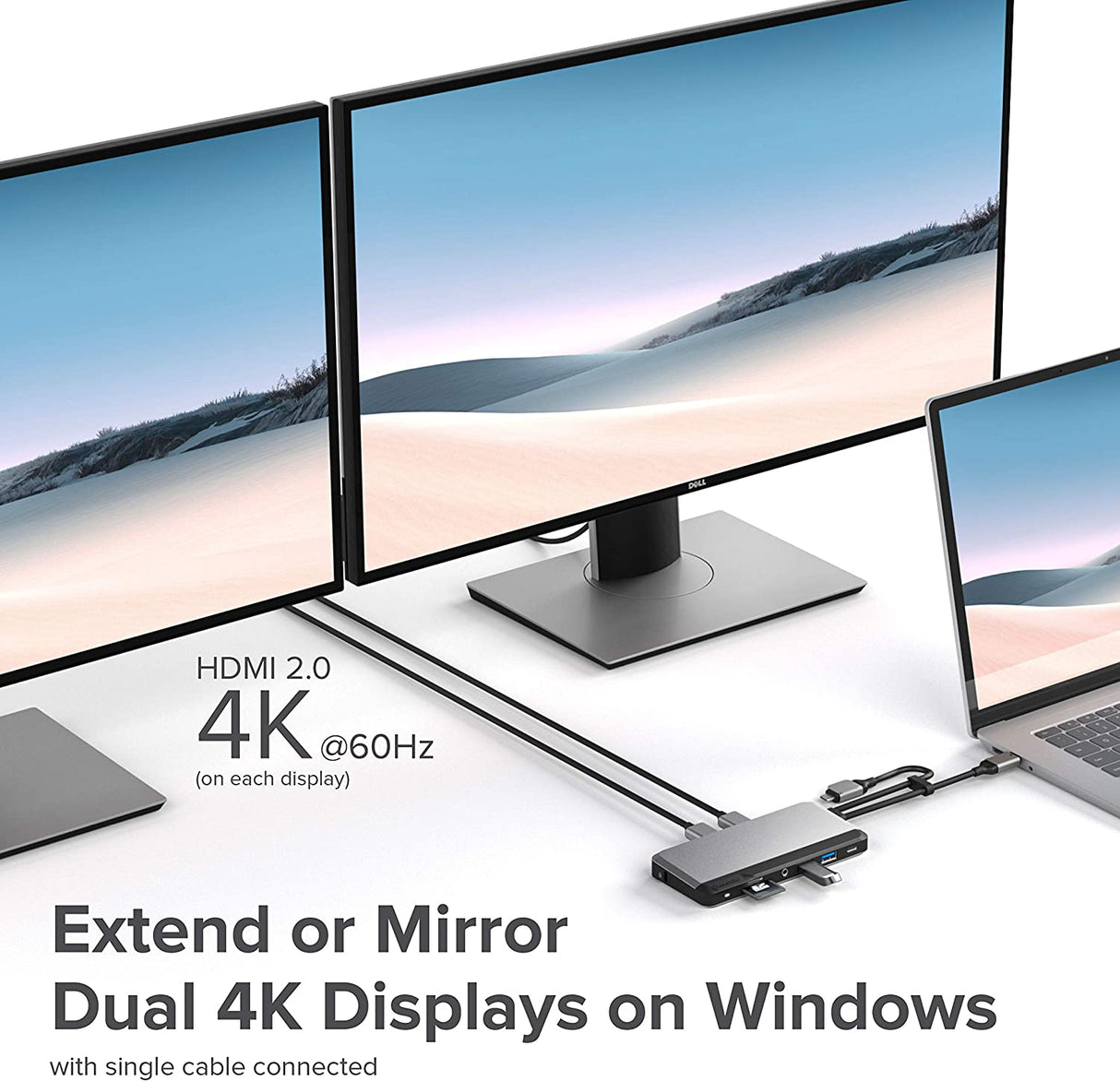 ALOGIC USB-C 10-in-1 Super Dock, Dual Display- 4K@60HZ, 2 HDMI, USB C (100W PD & Data 5G), 3.5MM Jack, ETHERNET Port, Micro/SD Card, 100W PD for MacBook PRO/AIR, XPS and More - Dealtargets.com