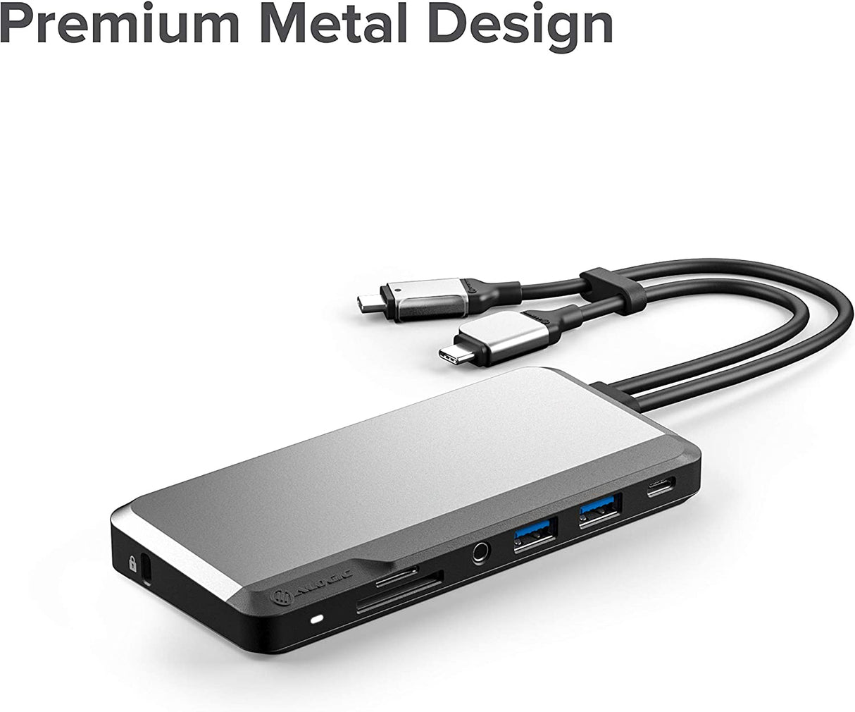 ALOGIC USB-C 10-in-1 Super Dock, Dual Display- 4K@60HZ, 2 HDMI, USB C (100W PD & Data 5G), 3.5MM Jack, ETHERNET Port, Micro/SD Card, 100W PD for MacBook PRO/AIR, XPS and More - Dealtargets.com