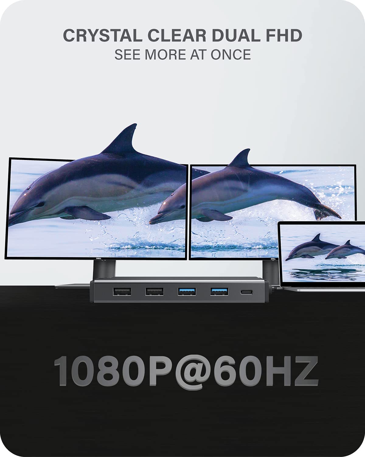 ALOGIC USB-C 12-in-1 Mini Docking Station, Dual Display, 2xHDMI, 1xVGA, 100W PD, 2xUSB-C, 2xUSB-A 2.0, 2xUSB-A 3.0, RJ45, 1x SD/TF Port, MacBook/Surface & Other USB-C Devices Compatible. - Dealtargets.com