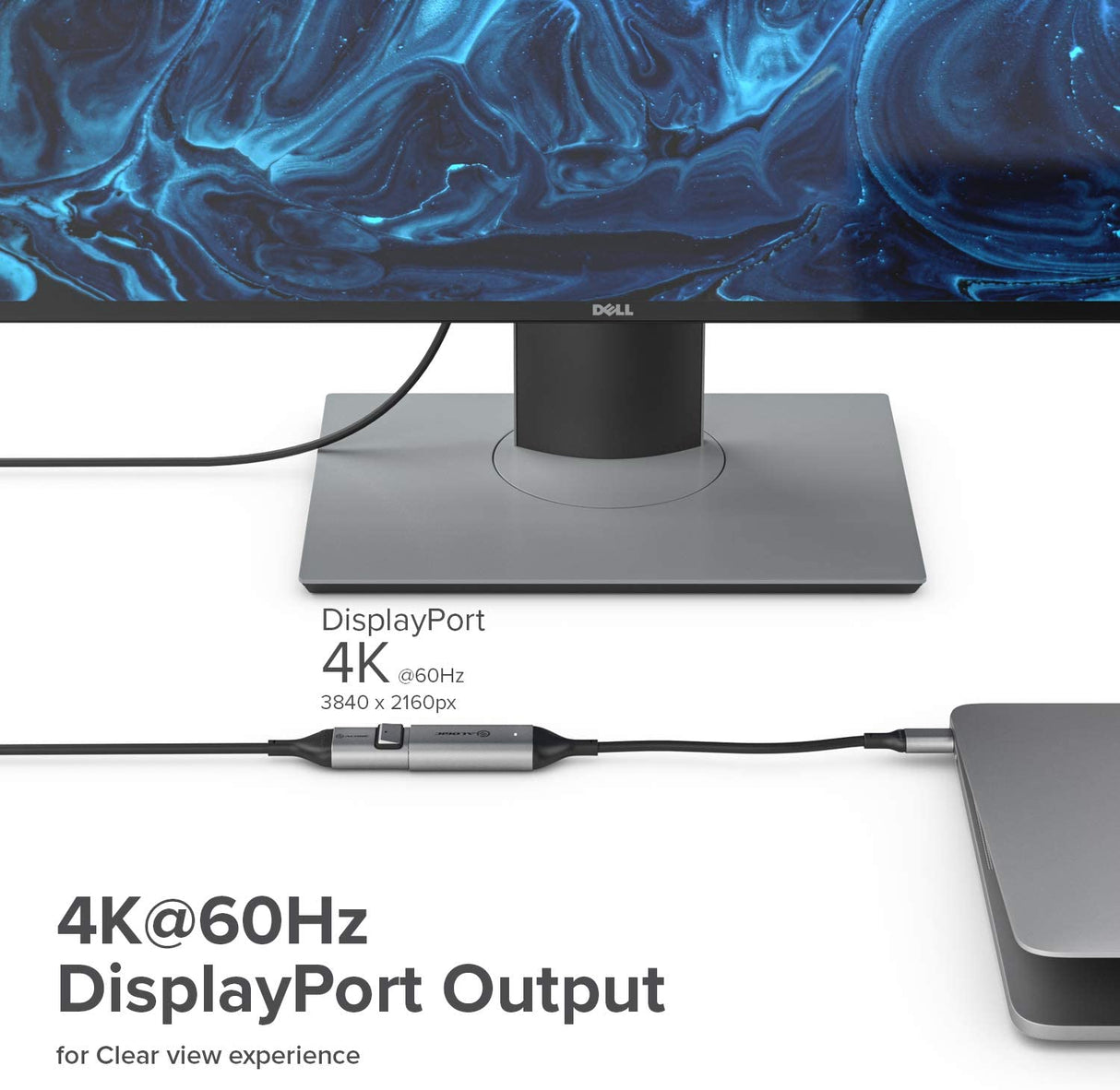 ALOGIC USB-C to DisplayPort Adapter – 15cm; Supports 4K@60Hz; Intelligent LED Indicator; Compatible with MacBook Pro, MacBook Air, iPad Pro/Air 2020, Pixelbook, XPS, Galaxy, etc - Dealtargets.com