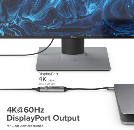 ALOGIC USB-C to DisplayPort Adapter – 15cm; Supports 4K@60Hz; Intelligent LED Indicator; Compatible with MacBook Pro, MacBook Air, iPad Pro/Air 2020, Pixelbook, XPS, Galaxy, etc - Dealtargets.com