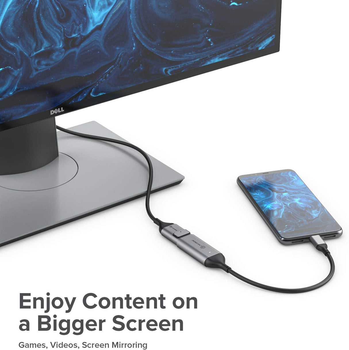 ALOGIC USB-C to DisplayPort Adapter – 15cm; Supports 4K@60Hz; Intelligent LED Indicator; Compatible with MacBook Pro, MacBook Air, iPad Pro/Air 2020, Pixelbook, XPS, Galaxy, etc - Dealtargets.com