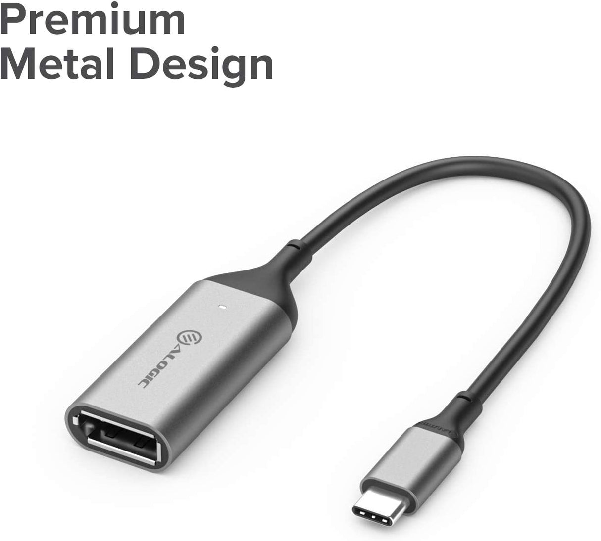 ALOGIC USB-C to DisplayPort Adapter – 15cm; Supports 4K@60Hz; Intelligent LED Indicator; Compatible with MacBook Pro, MacBook Air, iPad Pro/Air 2020, Pixelbook, XPS, Galaxy, etc - Dealtargets.com