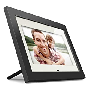 Aluratek 10" Digital Photo Frame with Matte and 4GB Built-in Memory, USB/SD/SDHC Supported, Built-in Clock & Calendar, Easy Setup 10" Black + White Matting - Dealtargets.com