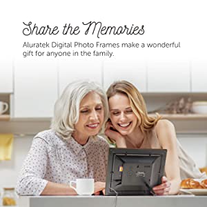 Aluratek 8” Distressed Wood Digital Photo Frame, Auto Slideshow, USB/SD/SDHC Supported, Built-in Clock & Calendar, Easy Setup 8" Wood Border Non-Wifi - Dealtargets.com