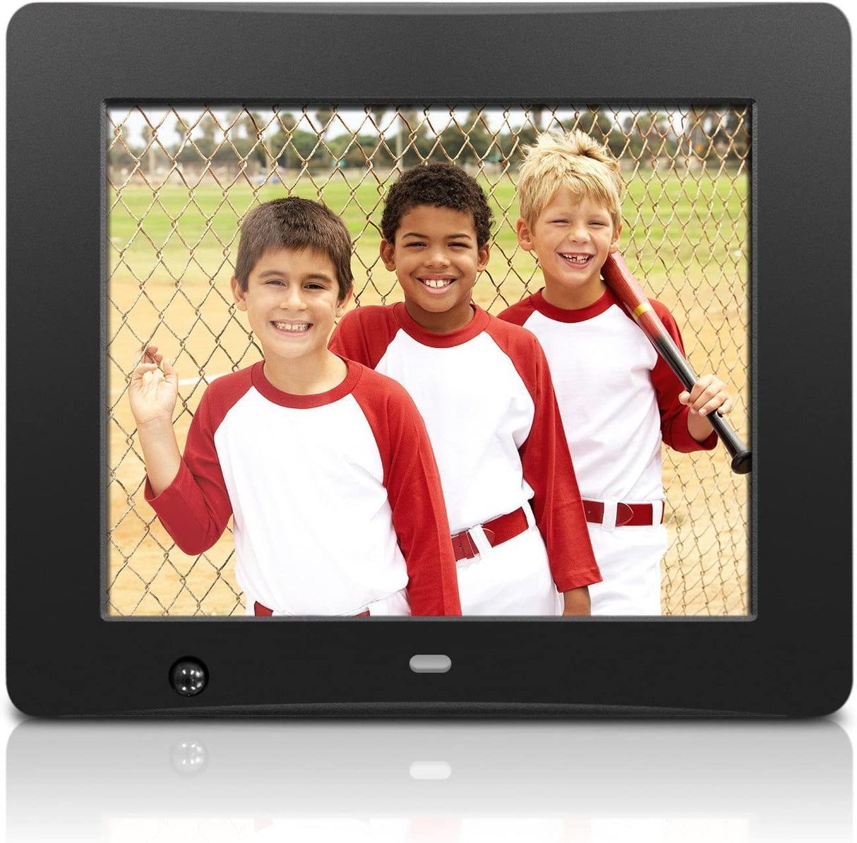 Aluratek ADMSF108F 8-Inch Digital Photo Frame with Energy Efficient Motion Sensor 4GB Built in Memory (Black) - Dealtargets.com