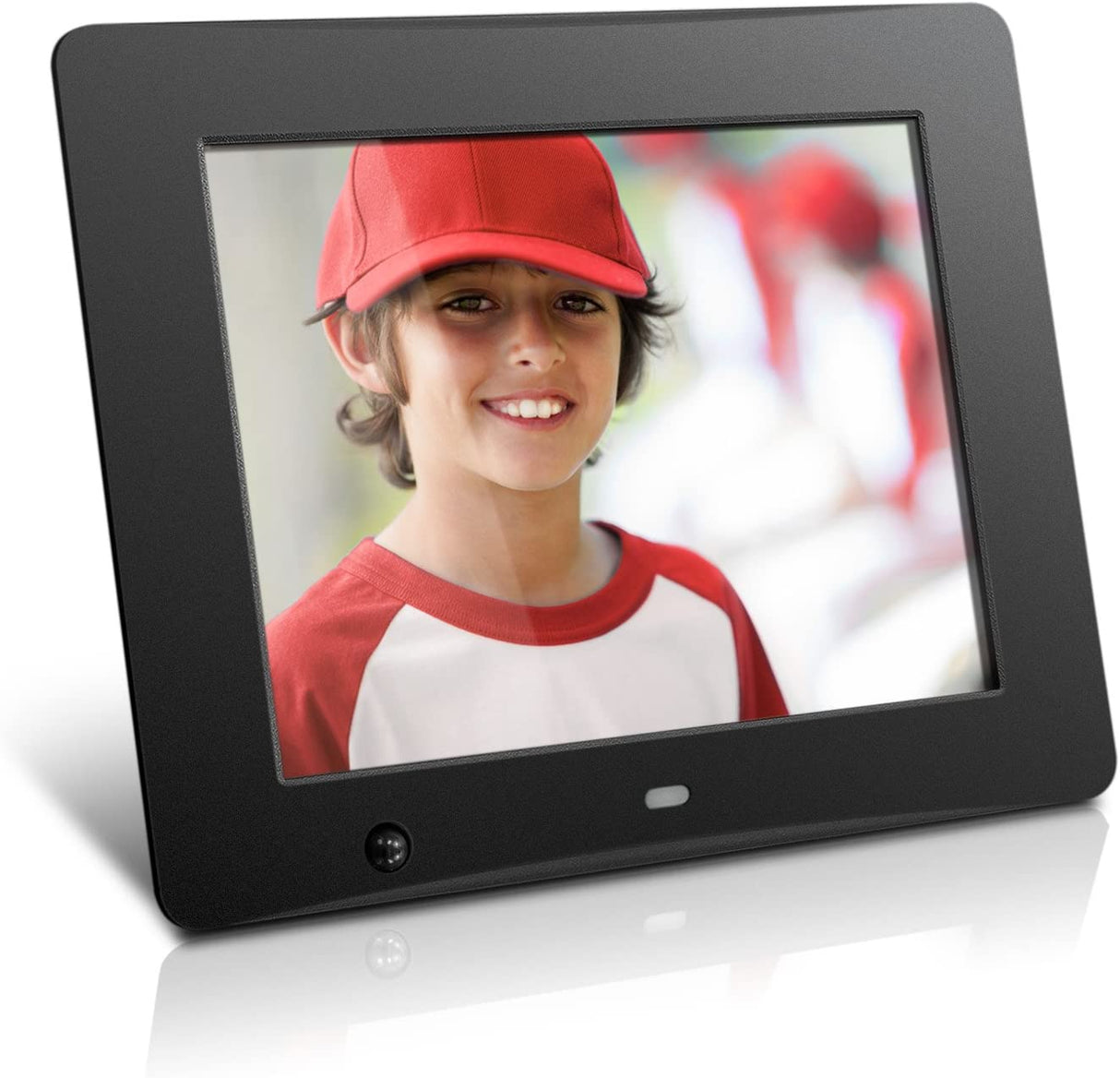 Aluratek ADMSF108F 8-Inch Digital Photo Frame with Energy Efficient Motion Sensor 4GB Built in Memory (Black) - Dealtargets.com