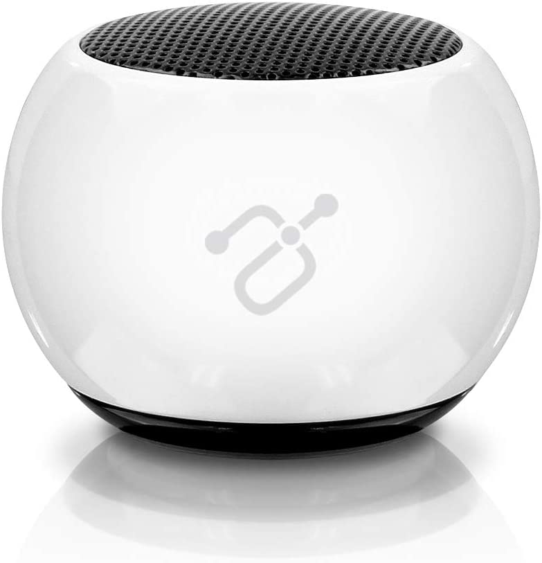 Aluratek BUMP Bluetooth Portable Wireless Indoor & Outdoor Mini Speaker with Built-in Mic (APS02F) White - Dealtargets.com