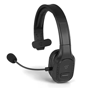 Aluratek Wireless Bluetooth 5.0 Headset with Noise Cancelling Boom Mic, for Car, Truck Driver, Business, School, Home Office, Cell Phones, PC & MAC, 34Hrs Talk Time (ABHM100F), Black - Dealtargets.com