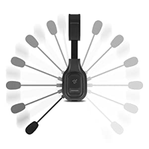 Aluratek Wireless Bluetooth 5.0 Headset with Noise Cancelling Boom Mic, for Car, Truck Driver, Business, School, Home Office, Cell Phones, PC & MAC, 34Hrs Talk Time (ABHM100F), Black - Dealtargets.com
