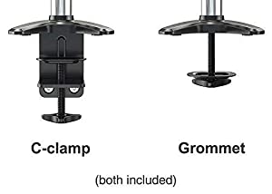 Amer mounts HYDRA Ergonomic Dual Monitor Mount (15-28 inch displays) (2 Monitor Vertical White) - Dealtargets.com