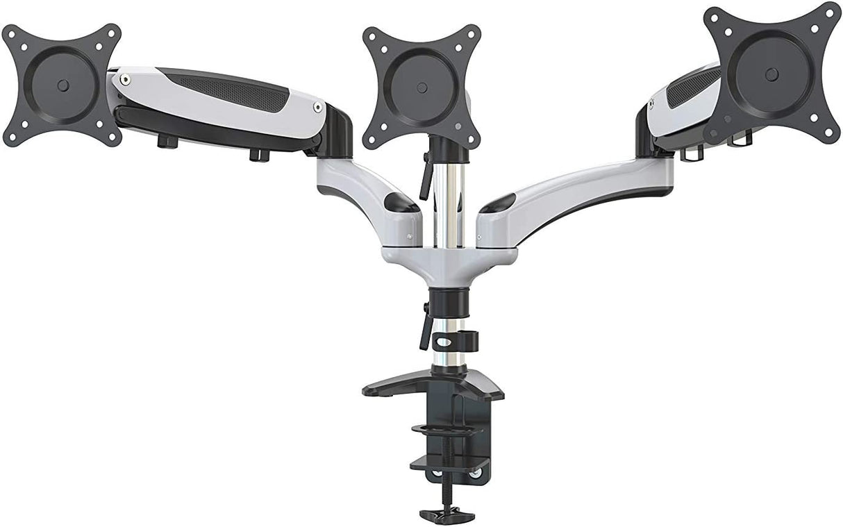 Amer networks Hydra Ergonomic Monitor Mount Articulating Arm (15-28 inch displays) (3 Monitor Imperial White) - Dealtargets.com