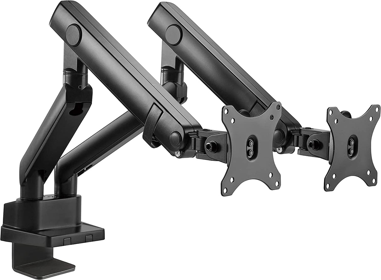 AMER NETWORKS - HYDRA2 - Amer Mounts Dual Monitor Mount with Articulating Arms - Hydra 2 arm articulating Monitor Mount with Desk clamp - Dealtargets.com