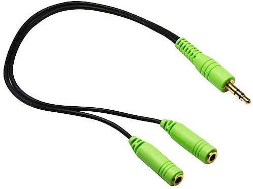 Andrea electronics Andrea C1-1030500-1 Y-100B Black Splitter Cable Connects Two Headphones to The Computer for simultaneous Listening. - Dealtargets.com