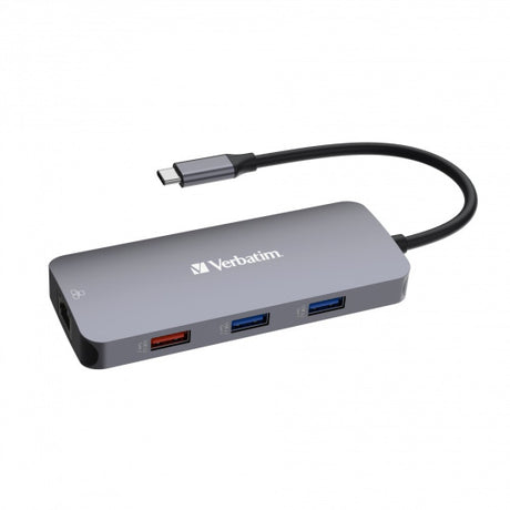 Verbatim 32152 Usb-c Pro Multiport Hub Cmh09 9 Ports Hdmi Rj45 Usb-c Gen2 Usb-a