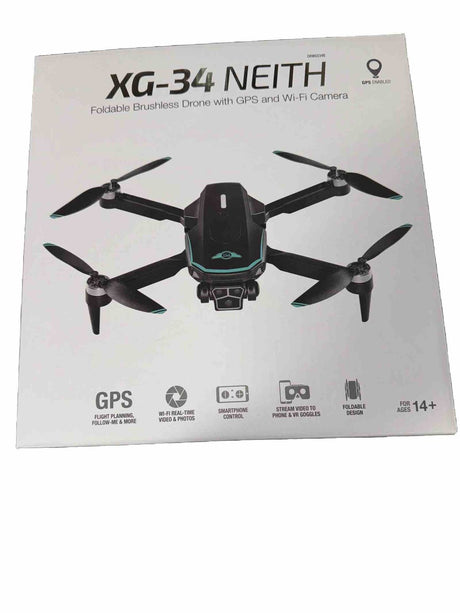 SKY RIDER XG-34 Neith, Foldable Brushless Drone GPS, Wi-Fi Camera,NEW IN BOX