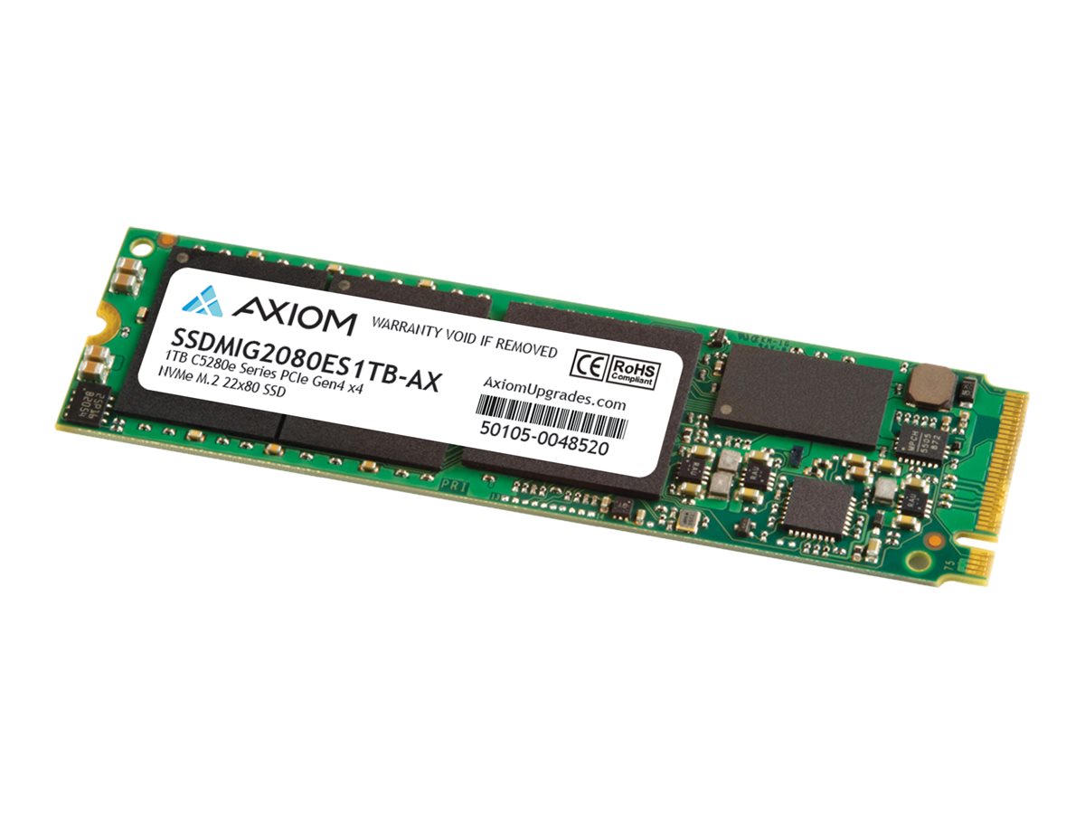 Axiom Memory C5280e Series - SSD - Encrypted - 1 TB - Internal - M.2 2280 - PCIe 4.0 X4 (NVMe) - 256-bit AES - TCG Opal Encryption 2.0