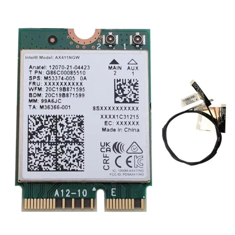 Intel IEEE 802.11 a/b/g/n/ac/ax Bluetooth 5.3 Tri Band Wi-Fi/Bluetooth Combo