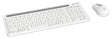 Manhattan Dual-Mode Wireless Keyboard and Mouse Combo Set  2.4 Ghz and Bluetooth  Ambidextrous Optical Mouse  White
