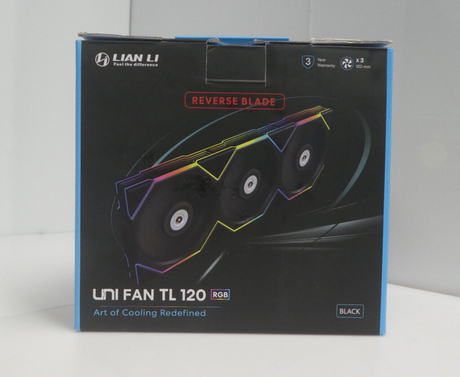 Lian Li UNI FAN TL 120 RGB Reverse Blade schwarz (3 Lüfter) 12RTL3B Neu/Offene Box-