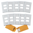 Pan-Net Faceplate, Single Gang, Label Pocket, 4 Ports, White