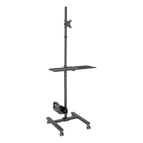 Tripp Lite Mobile Workstation TV Floor Stand Cart Height-Adjustable W/ Monitor Mount 17-32in