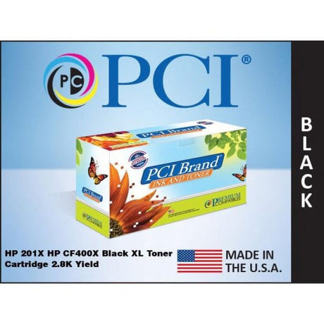 Premium Compatibles PCI Brand Alternative For HP 201X CF400X Black Toner Cartridge 2.8K Yield (CF400X-PCI)