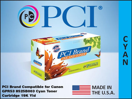 PCI Cartouche De Toner Compatible Canon GPR-53 - Cyan
