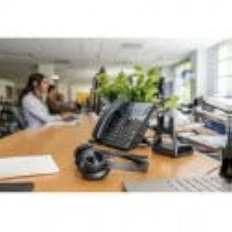 Voyager 4320 UC Wireless Headset (Plantronics) - Headphones with Boom Mic - Connect to PC/Mac via USB-C Bluetooth Adapter, Cell Phone via Bluetooth - Works with Teams (Certified), Zoom & More