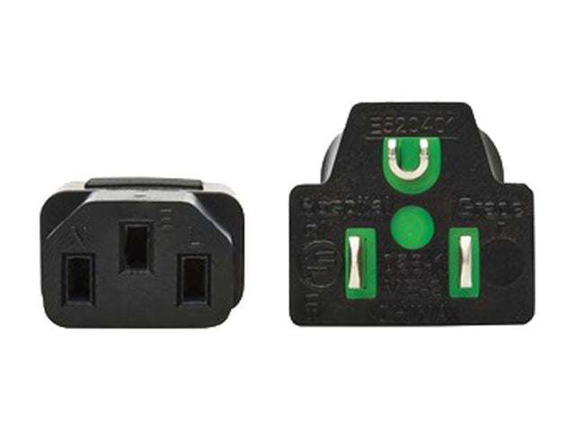 Tripp Lite Safe-IT Antibacterial Hospital-Grade Power Cord Medical, 5-15P to C13, Green Dot, 13A, 125V, 16 AWG, 6ft / 1.8M Cord (P006AB-006-HG)