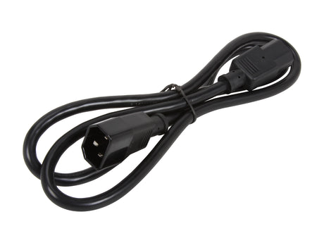 C2G 29917 16 AWG 250 Volt Computer Power Extension Cord - IEC320C14 (C14) to IEC320C13 (C13), TAA Compliant, Black (4 Feet, 1.21 Meters)