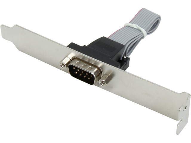 C2G 09480 DB9 Male Serial RS232 Add-A-Port Adapter with Bracket, Gray
