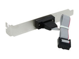 C2G 09480 DB9 Male Serial RS232 Add-A-Port Adapter with Bracket, Gray