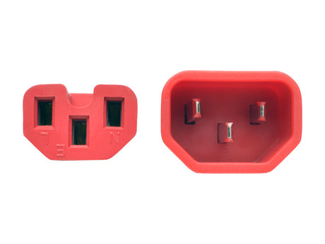 Tripp Lite Heavy-Duty Computer Power Cord, 15A, 14 AWG (IEC-320-C14 to IEC-320-C15), Red, 2 ft. (P018-002-ARD)