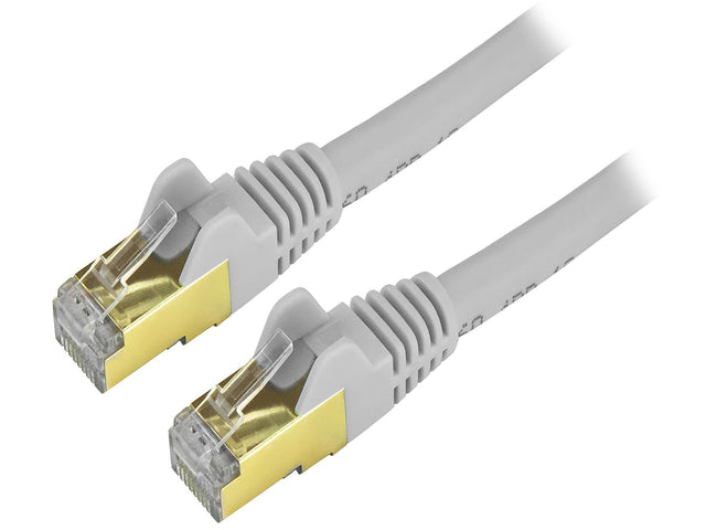StarTech C6ASPAT8GR StarTech.com Cat6a Shielded Patch Cable - 8 ft - Gray -  Snagless RJ45 Cable - Ethernet Cord - Cat 6a Cable - 8ft
