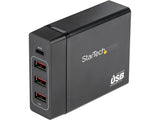 StarTech.com DCH1C3A 1 Port USB-C Desktop Charger with 60W Power Delivery - 1 x USB-C and 3 x USB-A Port Charging Station (DCH1C3A)