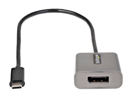 USB C to DisplayPort Adapter, 8K/4K 60Hz USB-C to DisplayPort 1.4 Adapter Dongle, USB Type-C to DP Monitor Video Converter, Thunderbolt 3 Compatible, w/12 Long Attached Cable - HBR3, DSC, DP Alt Mode