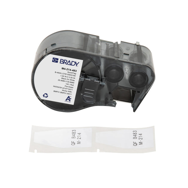 Brady QuickFlag Tapered Polyester Flag Labels With Ribbon For M4 M5 Printers - 2 X 1