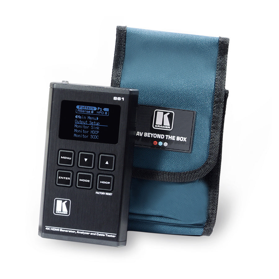 Kramer Electronics 861 18G 4K HDR Pocket Signal Generator, Analyzer & Cable Tester