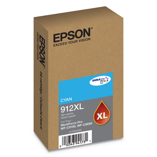 Epson DURABrite Pro T912XL220 Ink Cartridge - High Capacity Cyan